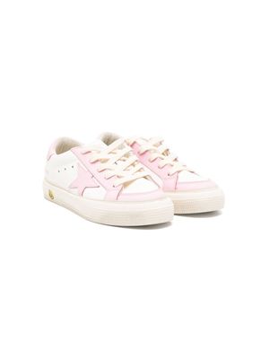 Golden Goose Kids Young May leather sneakers - White