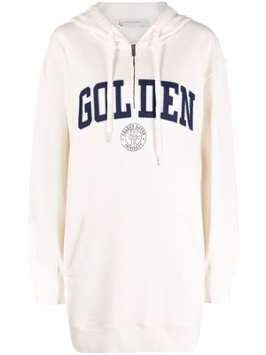 Golden Goose logo appliqué hoodie dress - Neutrals