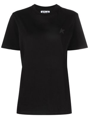 Golden Goose logo-embroidered short-sleeved T-shirt - Black