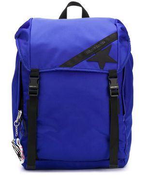 Golden Goose logo patch backpack - Blue