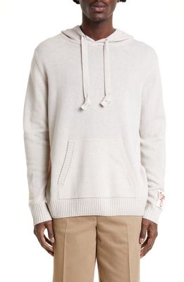 Golden Goose Logo Patch Cashmere & Wool Hoodie in Cream