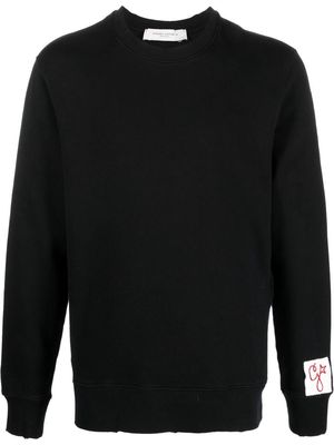 Golden Goose logo-patch cotton sweatshirt - Black