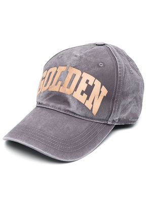 Golden Goose logo-print cotton cap - Grey