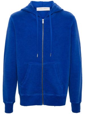 Golden Goose logo-print cotton hoodie - Blue