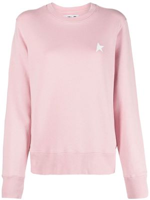 Golden Goose logo-print cotton sweatshirt - Pink