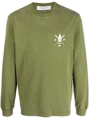 Golden Goose logo-print cotton T-Shirt - Green