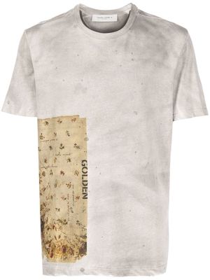 Golden Goose logo-print detail T-shirt - Brown