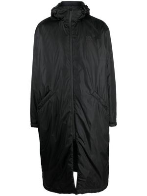 Golden Goose logo-print hooded trench coat - Black