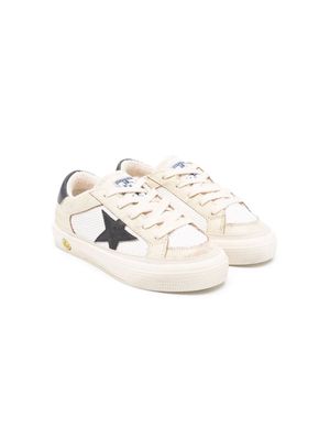 Golden Goose May Nappa Net And Leather Upper Nylon Tongue Leather Toe Star And Heel