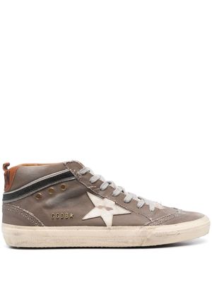 Golden Goose Mid Star distressed-effect sneakers - Brown