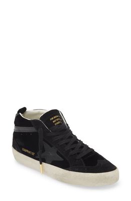 Golden Goose Mid Star Velvet Sneaker in Black