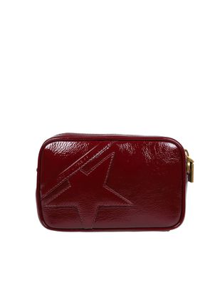 Golden Goose Mini Star Bag In Glossy Bordeaux Leather