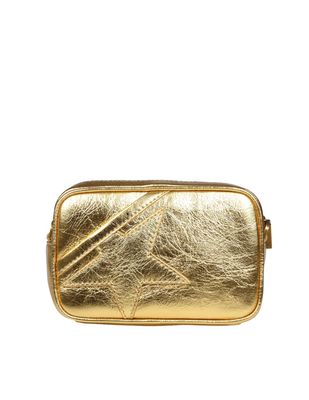 Golden Goose Mini Star Bag In Gold Color Laminated Leather