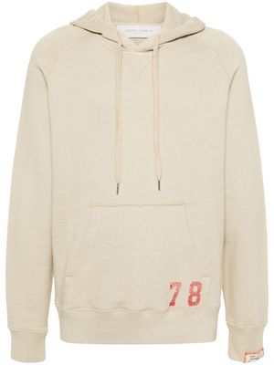 Golden Goose number-print cotton hoodie - Neutrals