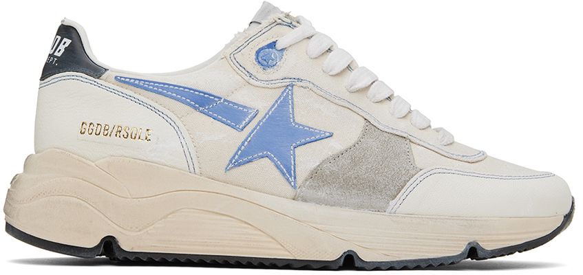 Golden Goose Off-White & White Running Sole Spezzata Low-Top Sneakers