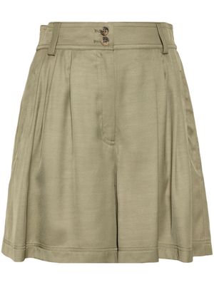 Golden Goose pleated twill shorts - Green