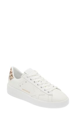 Golden Goose Purestar Sneaker in White/Leopard