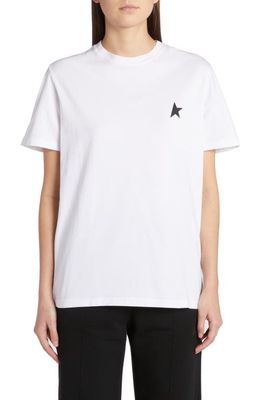 Golden Goose Regular Fit Small Star Logo Graphic T-Shirt in Optic White/Black