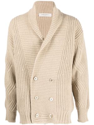 Golden Goose shawl double-breasted knit cardigan - Neutrals