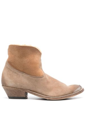 Golden Goose shearling-lined Western ankle boots - Neutrals