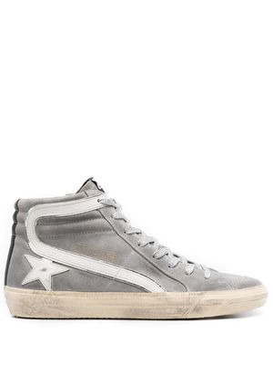 Golden Goose Slide high-top lace-up sneakers - Grey