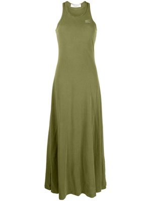 Golden Goose slogan-print maxi dress - Green