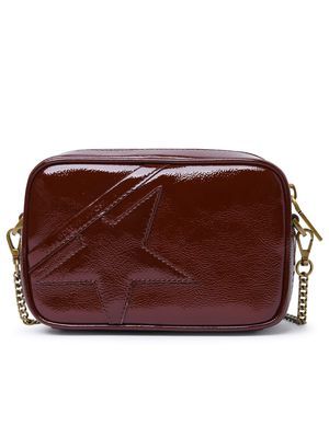 Golden Goose Star Crossbody Bag In Burgundy Leather