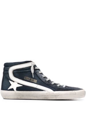 Golden Goose star-patch lace-up sneakers - Blue