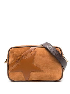 Golden Goose Star-patch leather crossbody bag - Brown