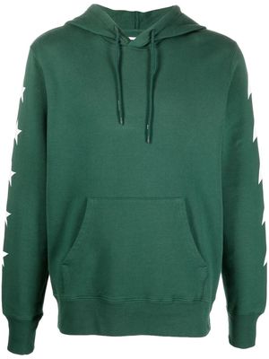 Golden Goose star-print relaxed cotton hoodie - Green