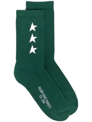 Golden Goose star-print socks - Green