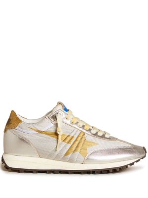 Golden Goose Star Printed Glitter Trainers - Silver