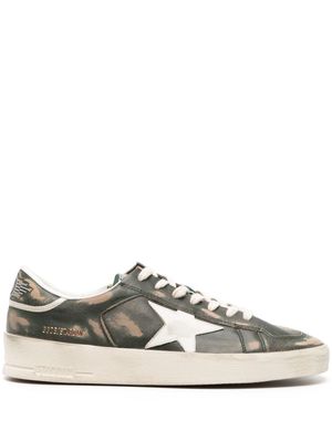 Golden Goose Stardan distressed leather sneakers - Green