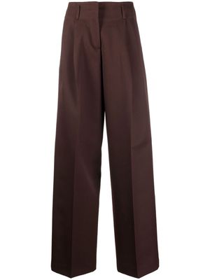 Golden Goose straight-leg pleat-detail trousers - Brown