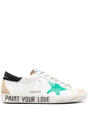 Golden Goose Super-Star distressed leather sneakers - White