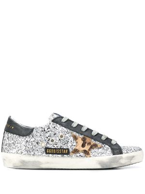 Golden Goose Super-Star glitter sneakers - Silver