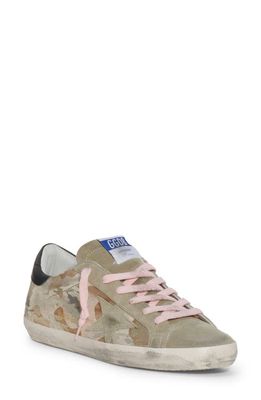 Golden Goose Super-Star Low Top Sneaker in Ice Grey Camu/Taupe/Black