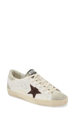 Golden Goose Super-Star Low Top Sneaker in White/Chocolate/Ice