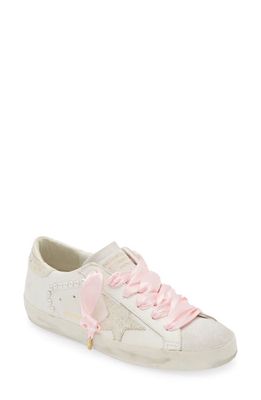 Golden Goose Super-Star Low Top Sneaker in White/Cream