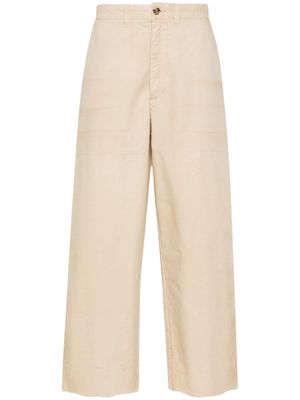 Golden Goose tapered-leg cotton trousers - Neutrals
