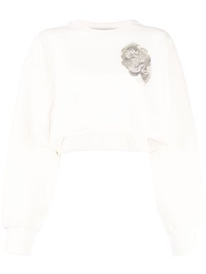 Golden Goose Toile de Jouy-embroidered sweatshirt - White