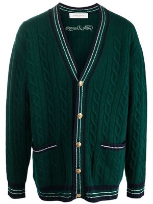 Golden Goose V-neck cable-knit cardigan - Green