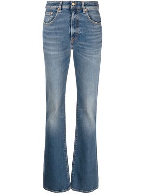 Golden Goose washed-effect wide-leg jeans - Blue
