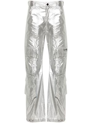 Golden Goose wide-leg cargo trousers - Silver