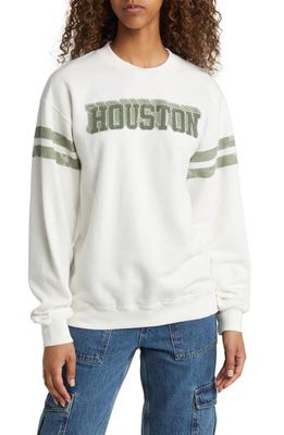 GOLDEN HOUR Houston Graphic Sweatshirt in Washed Marshmallow