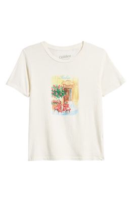 GOLDEN HOUR Italia Cotton Graphic Tee in Washed White