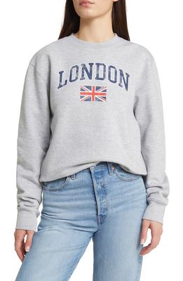 GOLDEN HOUR London Graphic Sweatshirt in Heather Grey