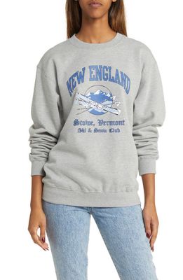 GOLDEN HOUR New England Graphic Sweatshirt in Grey
