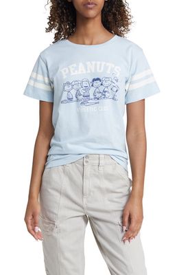 GOLDEN HOUR Peanuts Athletic Cotton Graphic T-Shirt in Baby Blue/Marshmallow