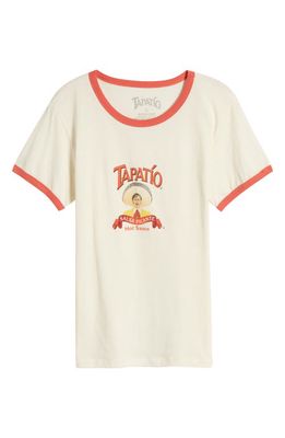 GOLDEN HOUR Tapatio Logo Boyfriend T-Shirt in Marshmallow/Red